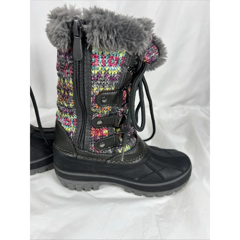 Dream Pairs Girls Size 11  Snow Boots Waterproof‎ Warm Cozy Anti-slip